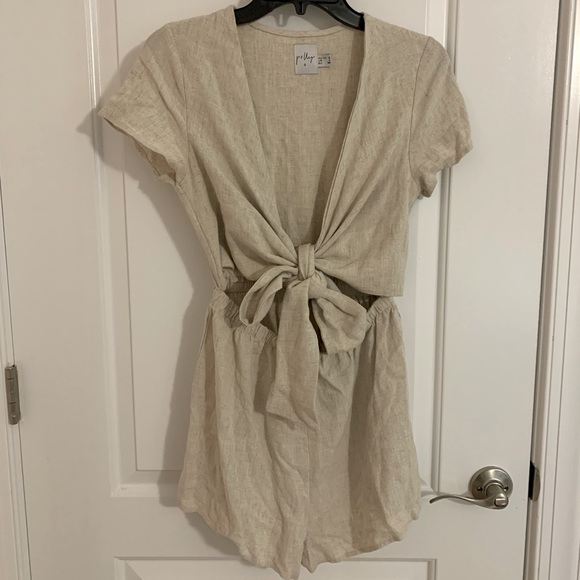 Princess Polly Ragner Romper Beige - Picture 3 of 6